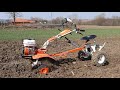 Milling test with power tiller / cultivator RURIS 731k Acc and trolley / Navigator 99 RURIS