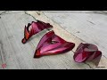 Repaint body jupiter mx | xirallic red sapporo ultimate