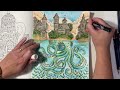 Coloralong: Sagor och Sägner / Coloring with Watercolors and Castle Arts Gold pencils