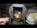 hiding in a huge dugout during a snow storm, spending the night in  bushcraft shelter