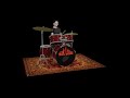 Midi-triggered 3D model of drummer, using blender scripting