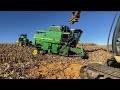 John Deere 6620 Combine Broken Axle Recovery