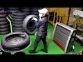 Process of Making Motorcycle Tires. Korean Tire Factory