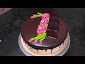 Pink Flowers Cake New Design | Black Forest Flavour Cake Decoration | Simple Birthday Cake Ideas