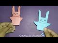 Diy Paper Bunny Puppet || Origami Handmade Beautiful Paper Bunny Puppet