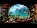 📚Study & Concentration Ambience | Relaxing Water Sounds & Pink Roses