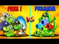 Team PEA Free vs Premium Plants - Who Will Win? - Pvz 2 Team Plant vs Team Plant