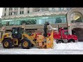 Snow Removal in Downtown Montreal [4K] #snowremoval