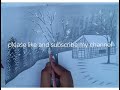 How to draw a snowfall scenery with pencil step by step|| pencil drawing for beginners stepbystep||