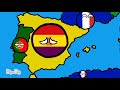 History of Spain in Europe (1900-2020) Countryballs