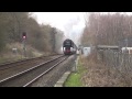 35028 Clan line Powers out of Shalford! Much noise and Whistles!