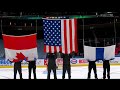 Team USA sings the National Anthem after winning gold 🇺🇸 Trevor Zegras 🏆