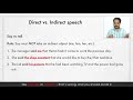 Direct, Indirect Speech (Narration) - Reported Speech - English Grammar - with Exercises & Quiz