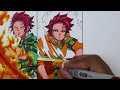 Drawing TANJIRO in different anime form | Demon slayer / 鬼滅の刃