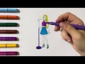 Dress Up Barbie and Barbie Characters Coloring with Sticker Book | painting and drawing for kids |