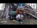 Bushcraft / Survival / Forest / Shelter / Building Wooden House / Grill
