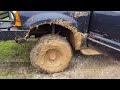 COOL BUS Towing - Pulling my buddy's truck out of the mud