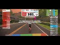 Zwift Ramp Test. New FTP = 370!