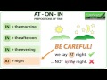 AT ON IN - Prepositions of Time in English