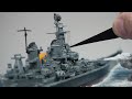 USS MISSOURI firing her Big canons DIORAMA / Wreck/ How to make/ DIY/