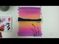 Easy Watercolor Sunset Tutorial for Beginners Step by Step | Daily Challenge Painting