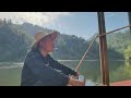 Man Builds Giant Bamboo Boat On Rainy Lake In Three Months#houseboat