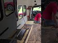 Shuttle bus rebuilds. Floor remodel.
