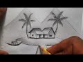 Easy village scenery drawing for kids❤️ How to draw house scenery drawing,, kids art video