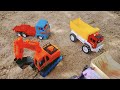 NEW cartoon Review: Tractor Trolley, tractor Dump Truck. Excavoter