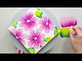 (918) How to paint flowers with 2 cosmetic puffs | Fluid Acrylic | Designer Gemma77
