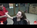 MASTER CRACKING BARBER 💈 Asmr female head, waist, arm, palm, face, ax, hip, belly, foot, leg massage