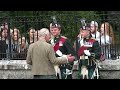 King Charles III welcomed to Balmoral in Scotland by Royal Guard of honour and pony 21st August 2023