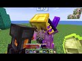 LOCKED on ONE LUCKY BLOCK RAFT But We're MUTANT MOBS With CRAZY FAN GIRL!