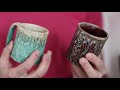 Carved Mug - The ENTIRE pottery process   ASMR