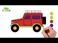 Learn to draw  an off-road vehicle. Drawings for kids.