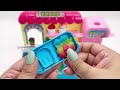 Satisfying with Unboxing Cute Pink Cash Register, Ice Cream Shop ASMR Toy Review