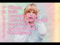 Taylor Swift Songs As Your Name!