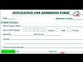 School ka addmission form kaise bhare/how to fill addmission form.