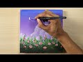 Roses and Clouds / Easy Acrylic Painting for Beginners / Painting Tutorial