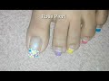 Spring Pedicure Design- Toe Nail Art Tutorial | Rose Pearl