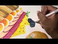 draw with me | sandwiches | using alcohol markers (reupload)🥪🧡