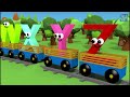 Alphabet for kids train 3d