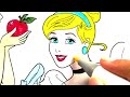 Drawing Snow White and Cinderella | Color Markers & Pencils | Coloring Book For Kids
