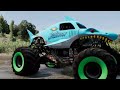 Monster Jam INSANE Racing, Freestyle and High Speed Jumps #22 | BeamNG Drive | Grave Digger