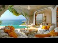 Morning Jazz Seaside Symphony | Smooth Bossa Nova with Serene Ocean Waves and Seaside Villa Ambiance