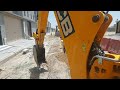 JCB 3DX working excavation for new installation electrical cable a new village