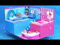 Make Hello Kitty House with My Melody Bedroom, Rainbow Slide from Cardboard ❤️ Miniature House DIY