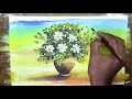 Still Life Acrylic Painting | Flower Pot Drawing