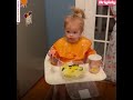 Baby has hilarious reaction after dad swaps her food l GMA