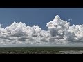 Time lapse of cumulus and thunderstorm clouds taken in St Augustine, Florida